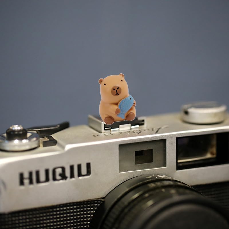 MENGSOOD Camera Hot Shoe Cover, Cute Hot Shoe Cap, Hot Shoe Protector Compatible with Sony Fujifilm Fuji Canon Nikon Pentax Leical Panasonic (2pcs Capybara) - Image 3